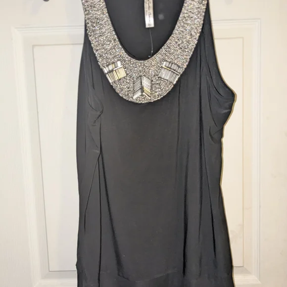 PerSeption Concept Embellished Gray Tank Top - Picture 5 of 5